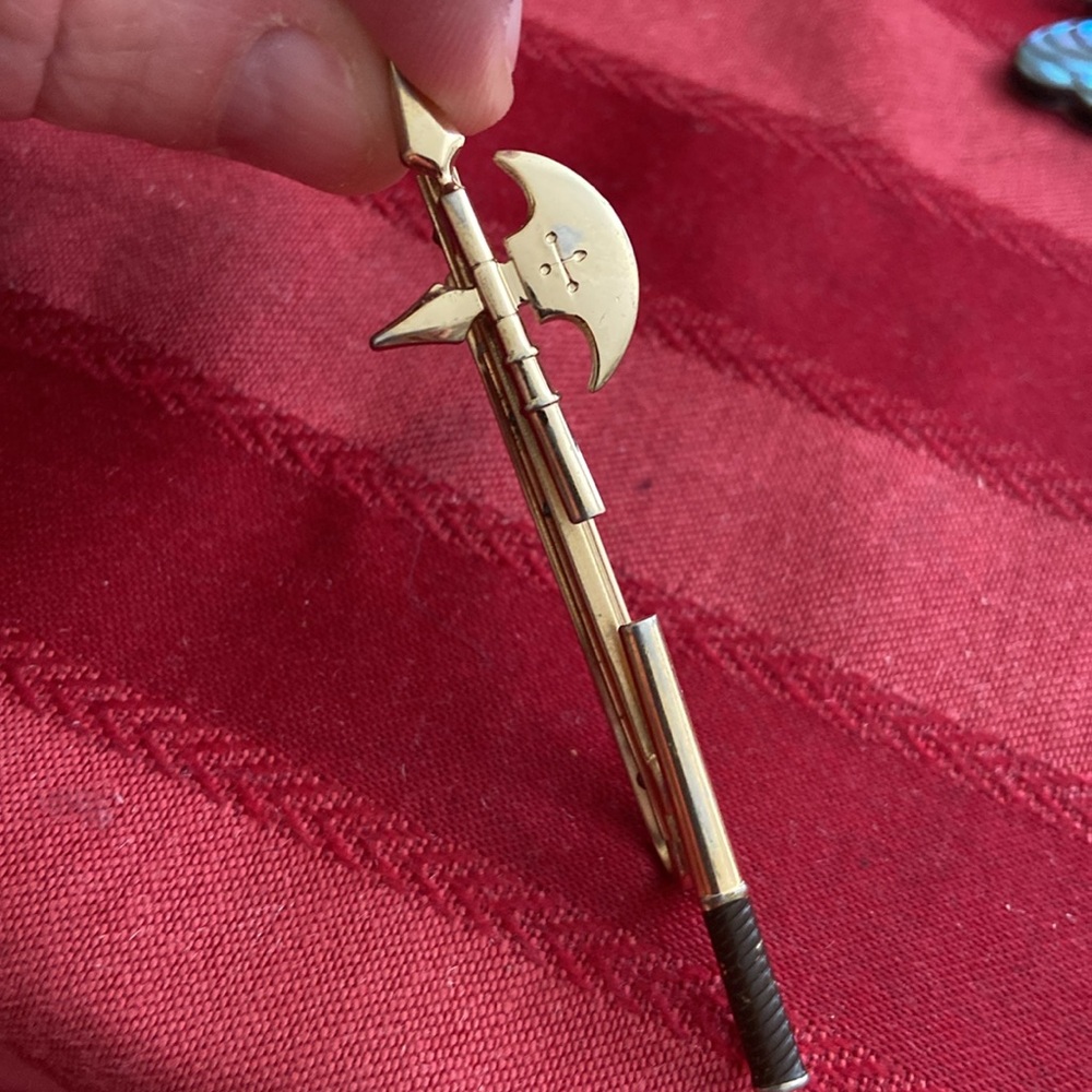 Vintage Hickok Gold Hatchet AX Tie Clip